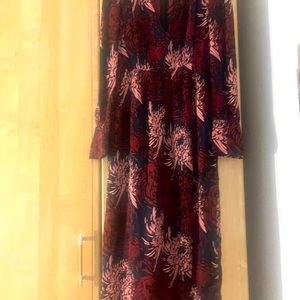 A.L.C Bailey Floral Silk Midi Dress